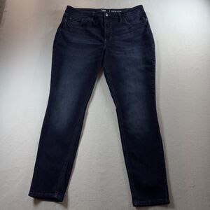 Lee Riders Jeans Women's Size 16 L Midrise Skinny Stretch Denim Color Blue